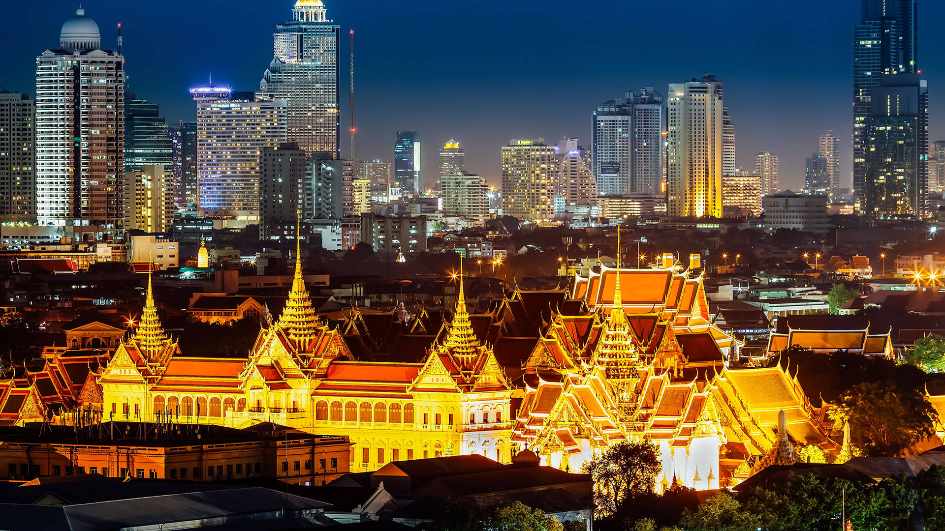 Bangkok skyline representing traditional meets modern business transactions