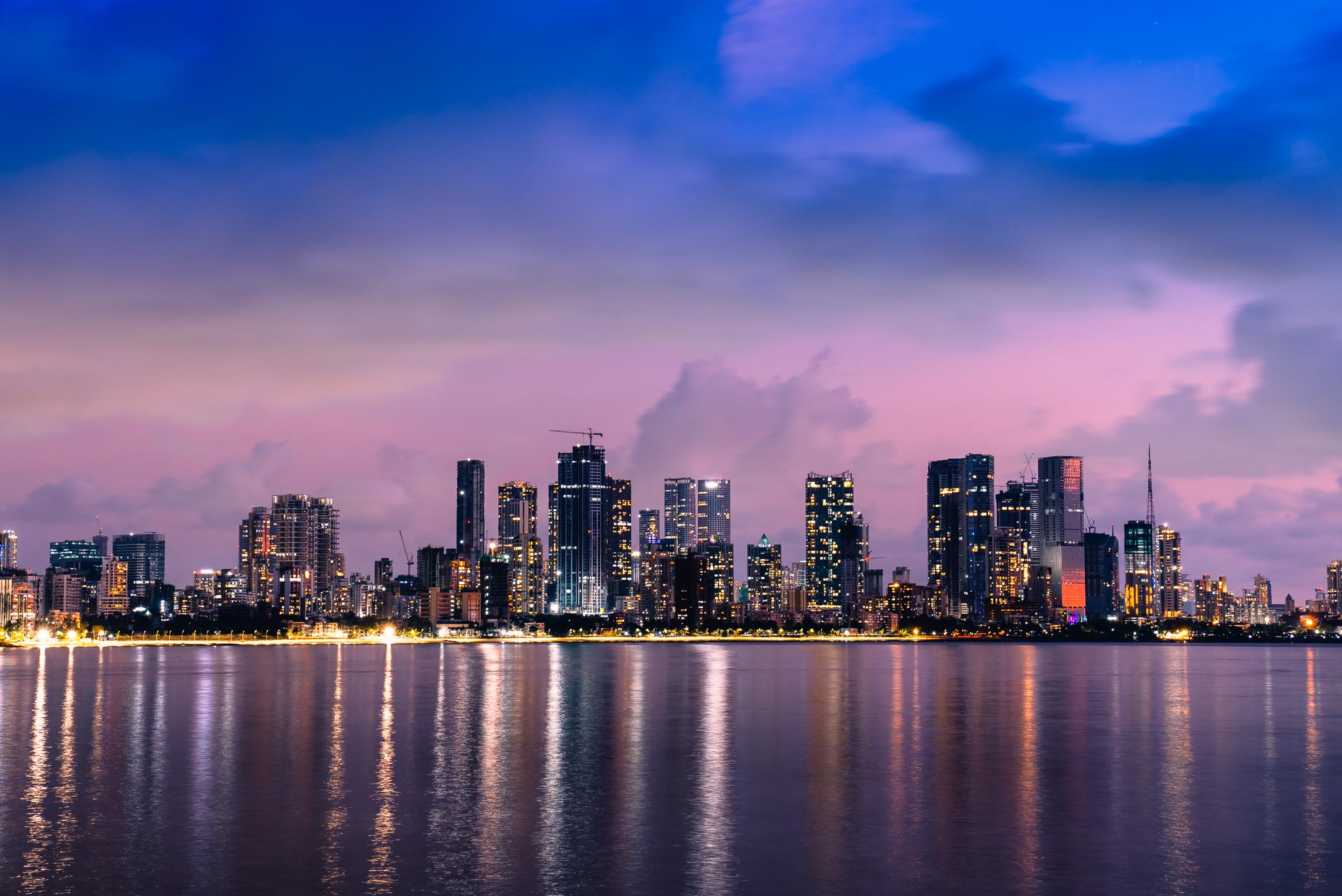 Mumbai skyline at twilight, representing growth and emerging markets